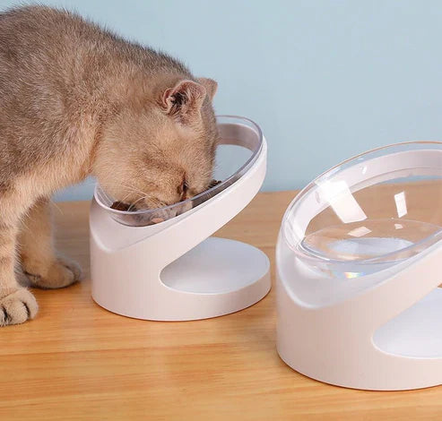 Pet Inclined Bowl Cervical Vertebra Protection Cat Food Bowl (14.2×14.2×12.5cm)